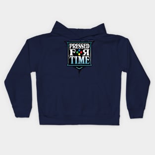 Pressed for Time Blue Logo Kids Hoodie